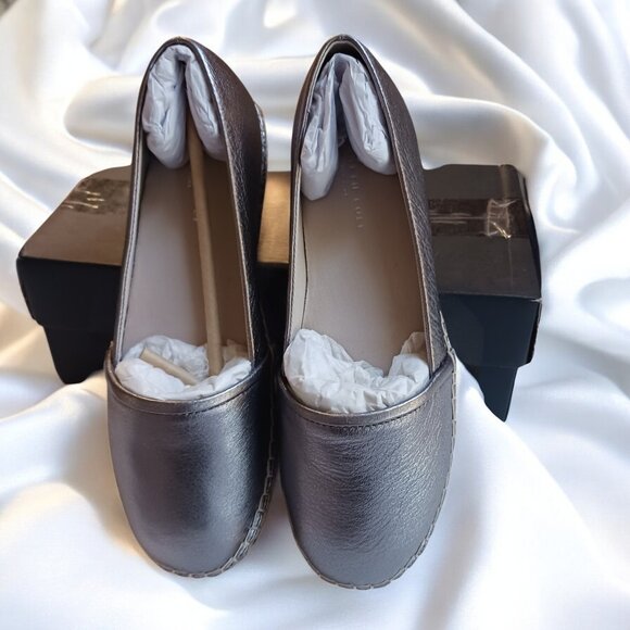 Kenneth Cole Cara Anthracite Flat Espadrille Shoes - New in Box, Size 8M - Picture 2 of 16